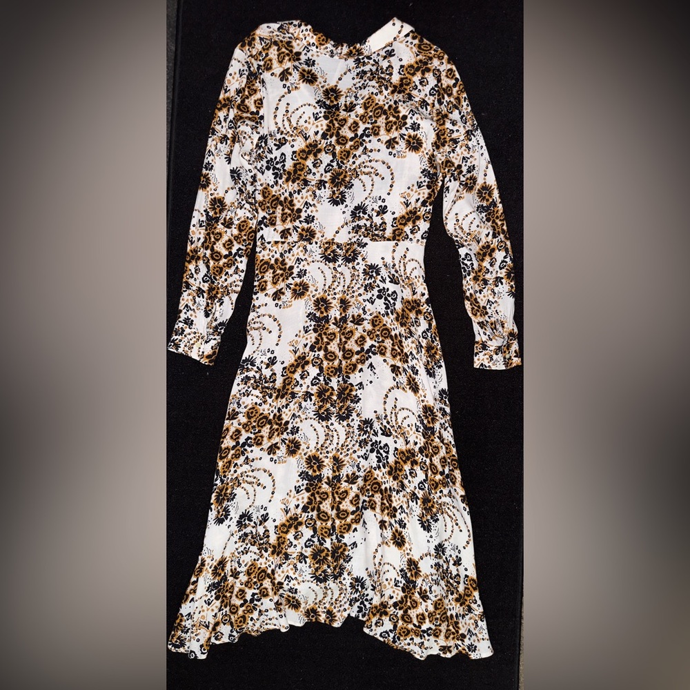 Free People Tough Love Shirt Dress Floral Midi Bohemian Floral Sz12 - Picture 10 of 16